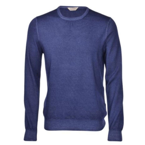 Maglia Uomo in tinta unita a girocollo Blu chiaro GRAN SASSO- Francavilla Moda